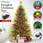 Christabelle 1.8m Prelit Everglow Fir Christmas Tree With 300 Led Lights - Occasions > Christmas > Christmas Trees