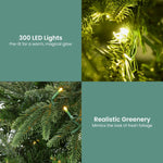 Christabelle 1.8m Prelit Everglow Fir Christmas Tree With 300 Led Lights - Occasions > Christmas > Christmas Trees
