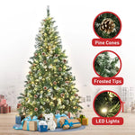 Christabelle 2.4m Pre Lit LED Christmas Tree Decor with Pine Cones Xmas Decorations - Occasions > Christmas > Christmas