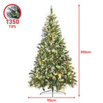 Christabelle 2m Pre Lit LED Christmas Tree Decor with Pine Cones Xmas Decorations - Occasions > Christmas > Christmas