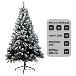 Christabelle Snow-Tipped Artificial Christmas Tree 1.5m - 550 Tips - Occasions > Christmas > Christmas Trees