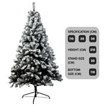 Christabelle Snow-Tipped Artificial Christmas Tree 2.1m 1200 Tips - Occasions > Christmas > Christmas Trees