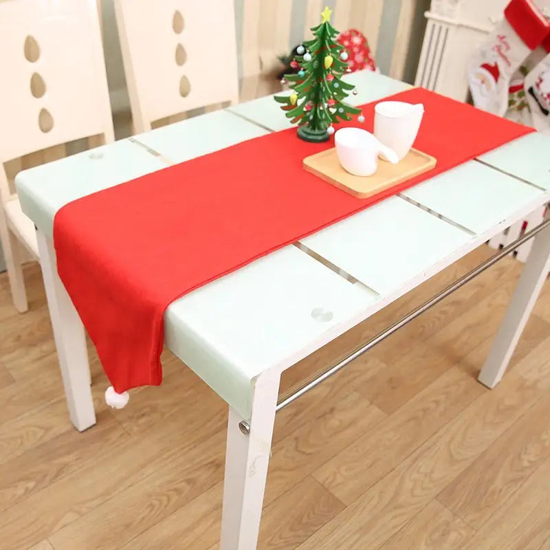 Christmas Chair Covers Tablecloth Runner Decoration Xmas Dinner Party Santa Gift Table Runner (34 x 176cm) - Occasions
