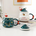Christmas Cup Gift Box Ceramic Mug Set Mug Gift Set Christmas Coffee Cup(Snowman) - Occasions > Christmas > Christmas