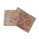 Christmas Jute Woven Taupe Table Runner 33 x 180cm Snowman - Home & Garden > Kitchenware