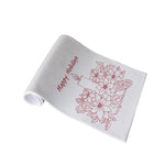 Christmas Print White Table Runner 33 x 180cm Happy Holidays - Home & Garden > Kitchenware