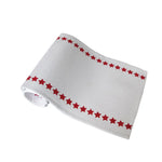 Christmas Print White Table Runner 33 x 180cm Stars - Home & Garden > Kitchenware