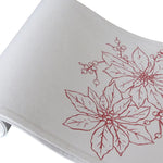Christmas Print White Table Runner 33 x 180cm Stars - Home & Garden > Kitchenware