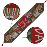 Christmas Table Runner thickened knitted Dining Tablecloth Xmas Party Decor(Santa Claus) - Occasions > Christmas >