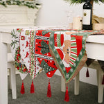 Christmas Table Runner thickened knitted Dining Tablecloth Xmas Party Decor(Elk) - Occasions > Christmas > Christmas