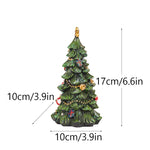 Christmas Tree Figurine - Festive Resin Decoration with Ornaments 17cm Holiday Decor - Occasions > Christmas >