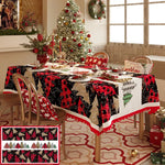 Christmas Tree Pattern Tablecloth - Festive Holiday Dining Table Cover 100*100cm - Occasions > Christmas > Christmas