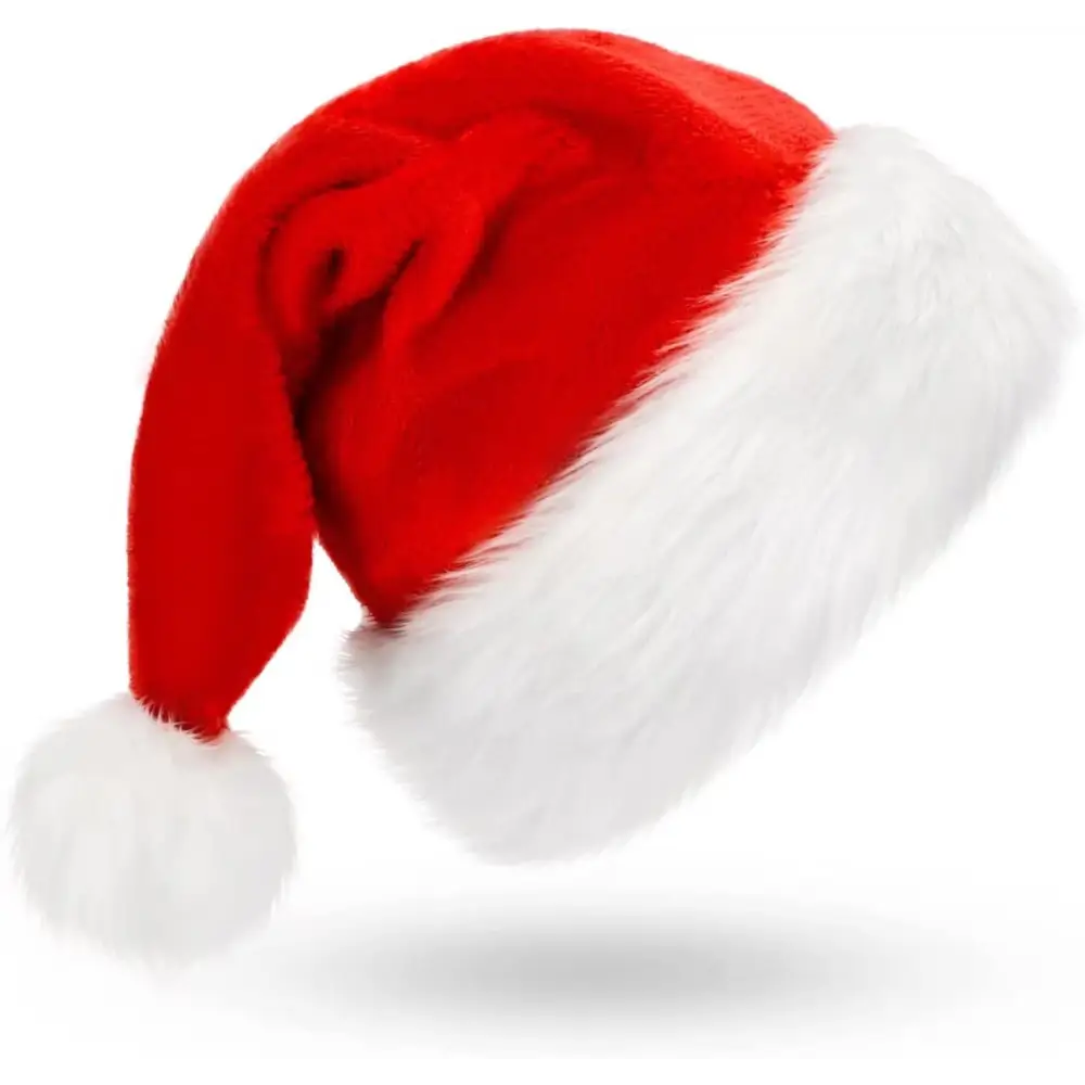 Christmas Unisex Adults Kids Novelty Hat Xmas Party Cap Santa Costume Dress Up Plush Santa Hat - Occasions > Christmas
