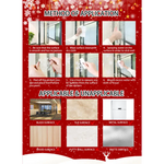 Christmas Window Stickers - Festive Santa Claus Penguin and Reindeer Decals for Holiday Home Decor - 2 Set of 16 Sheets