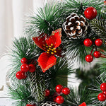 Christmas Wreath Door Garland Decoration Front Door Hanging Flowers Tree Decor(J1-4) - Occasions > Christmas >