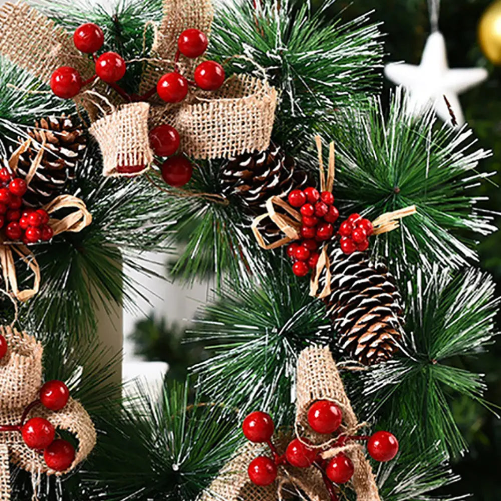 Christmas Wreath Door Garland Decoration Front Door Hanging Flowers Tree Decor(H1-3) - Occasions > Christmas >
