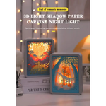 Cinderella 3D Paper Carving Night Light - USB Or Battery Powered Decorative Bedside Lamp | Atmosphere Lamp for Bedroom