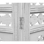 Circle Jali 4 Panel Room Divider Screen Privacy Shoji Timber Wood Stand - White - Furniture > Bedroom > Room Dividers