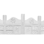 Circle Jali 4 Panel Room Divider Screen Privacy Shoji Timber Wood Stand - White - Furniture > Bedroom > Room Dividers