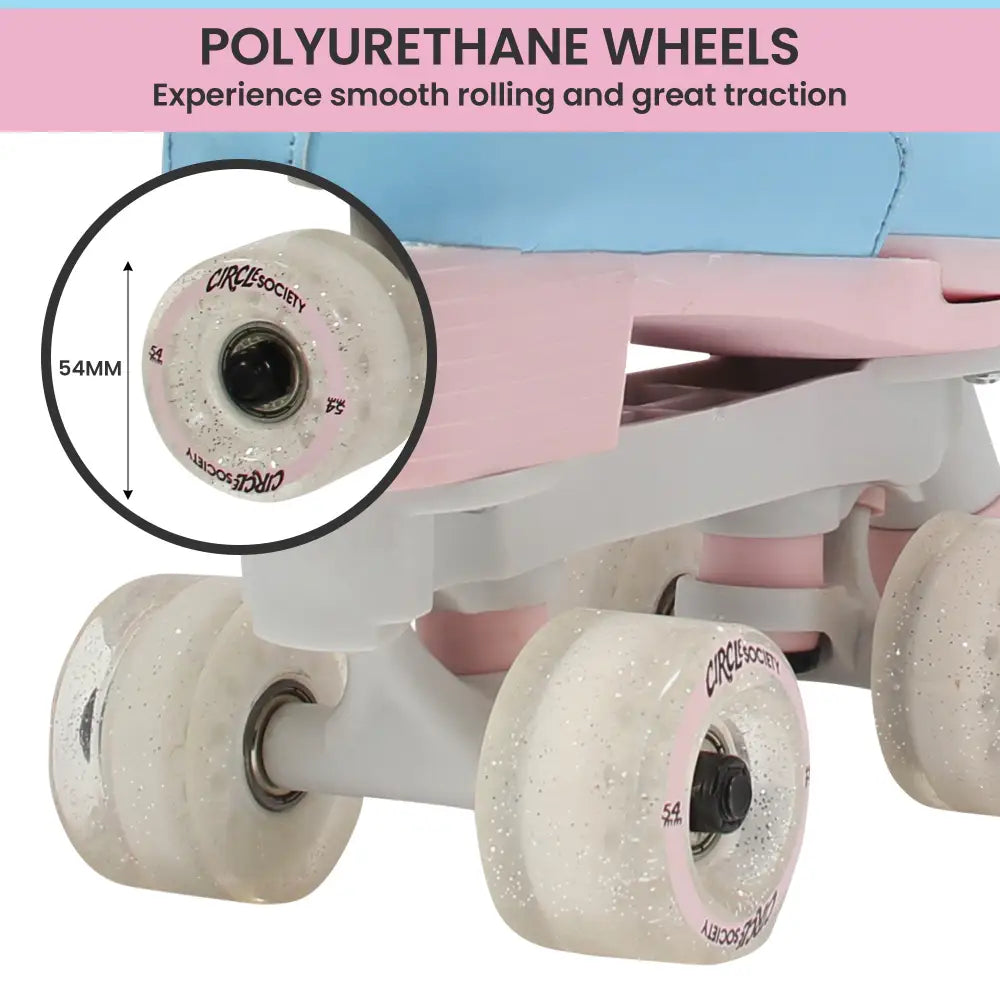 Circle Society Adjustable Kids Quad Roller Skates In Cotton Candy - Home & Garden > Pool & Accessories > Pool Toys &