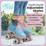 Circle Society Adjustable Kids Quad Roller Skates In Cotton Candy - Home & Garden > Pool & Accessories > Pool Toys &