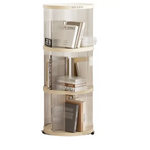 Circular storage bookshelf with swivel wheels three layers - Furniture > Living Room > Bookcases & Shelves