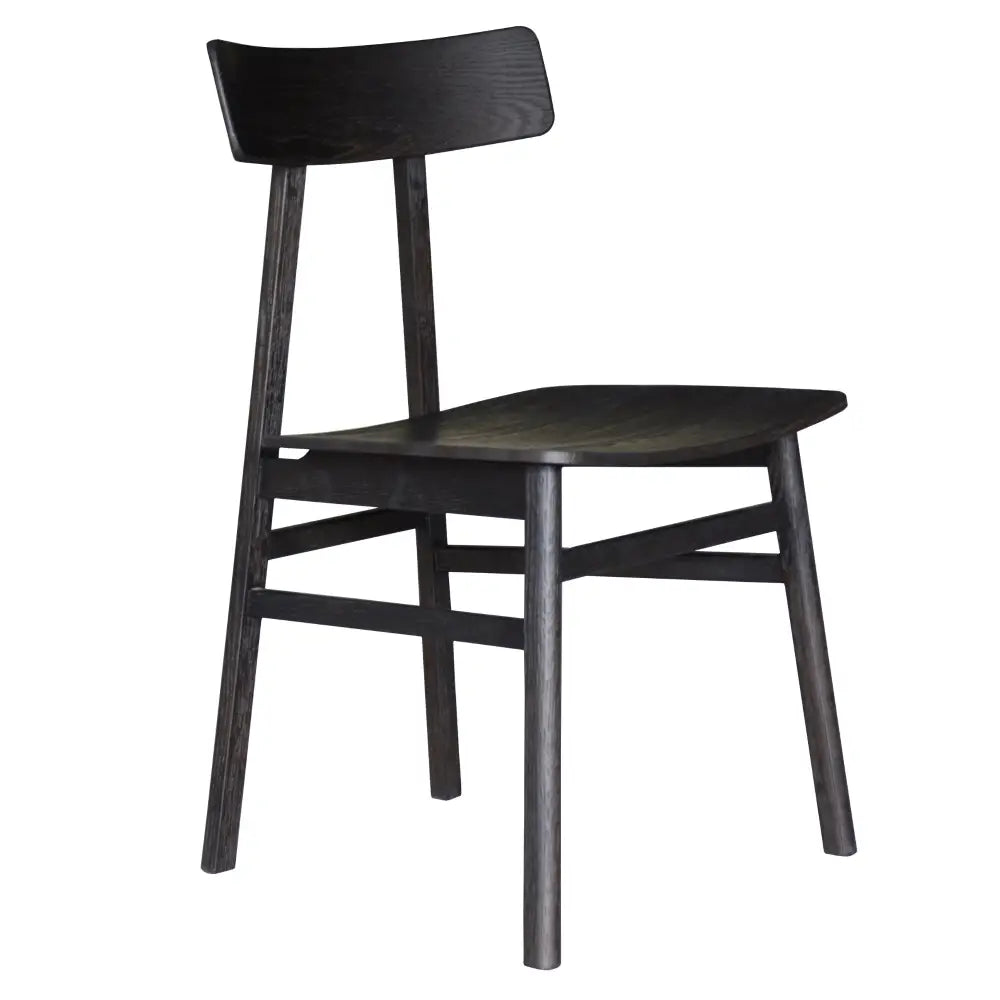 Claire 7pc Dining Set Table 180cm Solid Oak Wood Timber Seat Chair - Black - Furniture > Dining