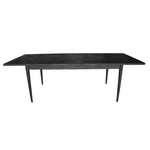 Claire 9pc Dining Set Table Extendable 170-230cm Oak Fabric Seat Chair - Black - Furniture > Dining