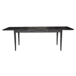 Claire 9pc Dining Set Table Extendable 170-230cm Oak Fabric Seat Chair - Black - Furniture > Dining