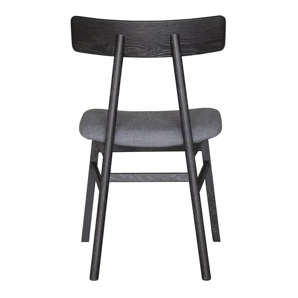 Claire Dining Chair Set of 8 Solid Oak Wood Fabric Seat Furniture - Black - Furniture > Dining