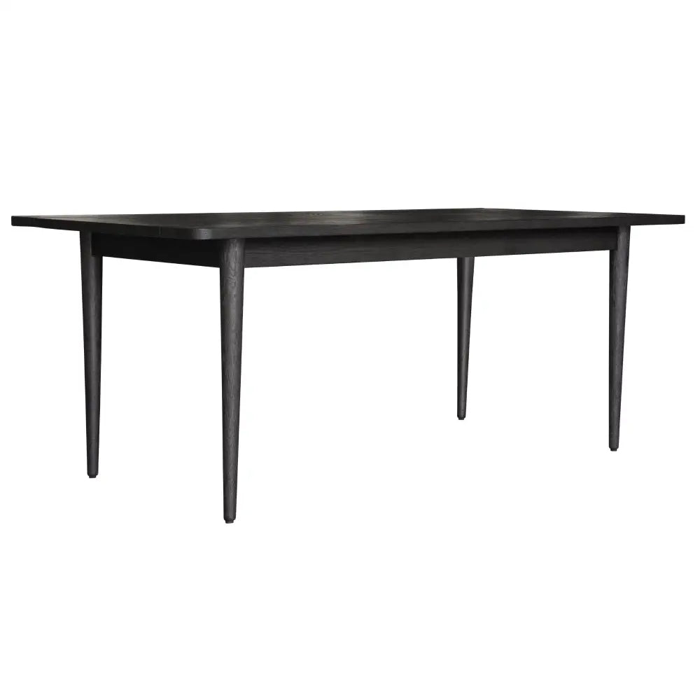Claire Dining Table 180cm Solid Oak Wood Home Dinner Furniture - Black - Furniture > Dining