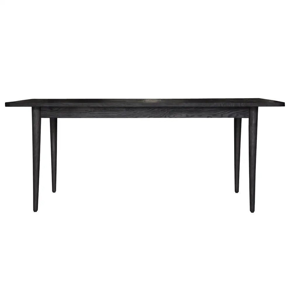 Claire Dining Table 180cm Solid Oak Wood Home Dinner Furniture - Black - Furniture > Dining