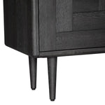Claire Sideboard Buffet Table 160cm 3 Door Solid Oak Timber Wood - Black - Furniture > Living Room