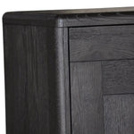 Claire Sideboard Buffet Table 160cm 3 Door Solid Oak Timber Wood - Black - Furniture > Living Room
