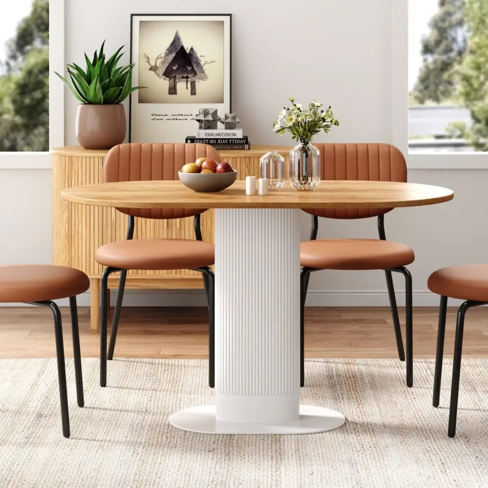 Clara Gather Round Oval Dining Table - Furniture > Dining