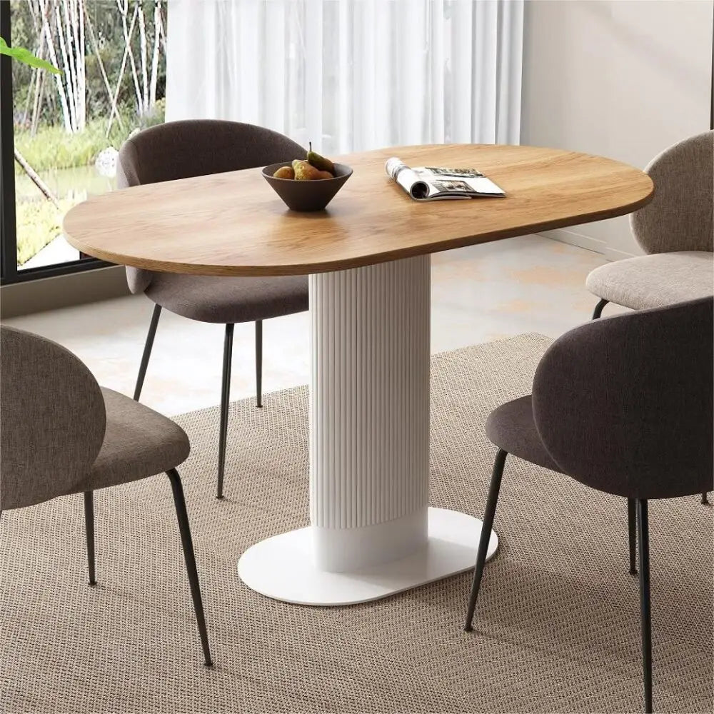 Clara Gather Round Oval Dining Table - Furniture > Dining