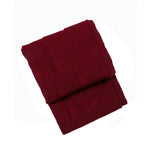 Claret Red Cozy Lightweight Acrylic Knit Throw Blanket - Diamond Waffle Texture for Sofa Bed & Travel - Home & Garden >