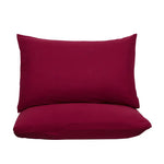 Claret Red Ultra Soft Brushed Waterproof Pillow Protectors (Set of 2) - 50x70cm Stain & Spill Guard for Bed