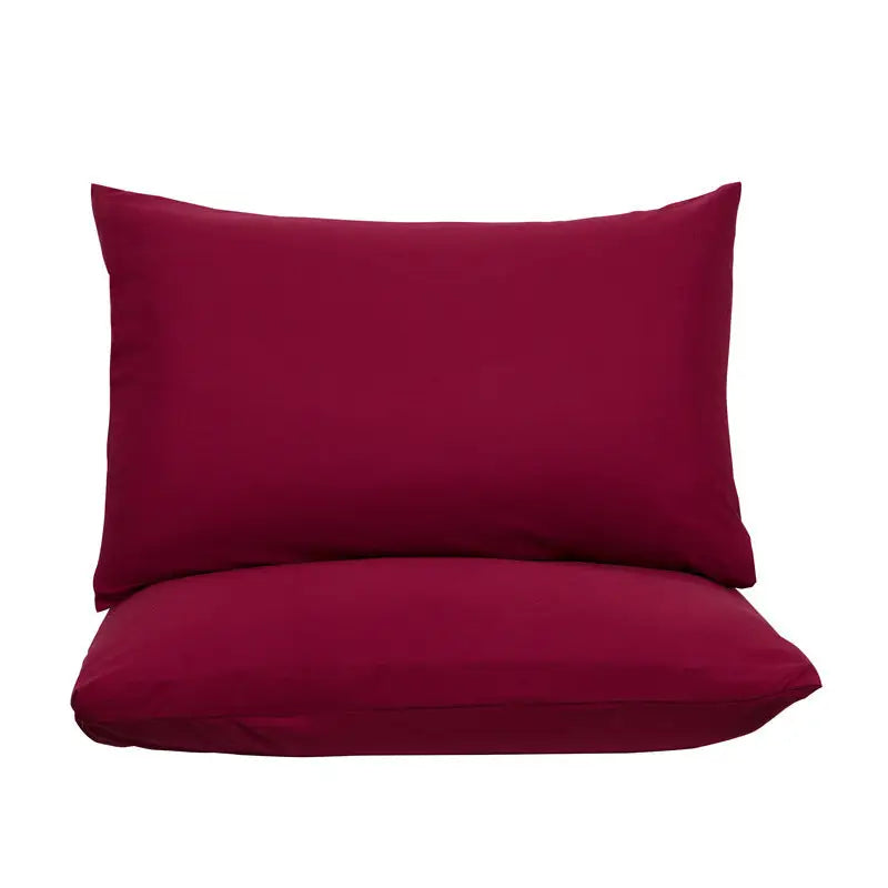 Claret Red Ultra Soft Brushed Waterproof Pillow Protectors (Set of 2) - 50x70cm Stain & Spill Guard for Bed