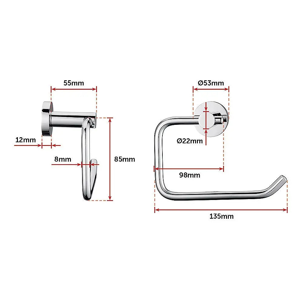 Classic Chrome Toilet Paper Holder Bathroom - Home & Garden > DIY > Kitchen & Bathroom DIY