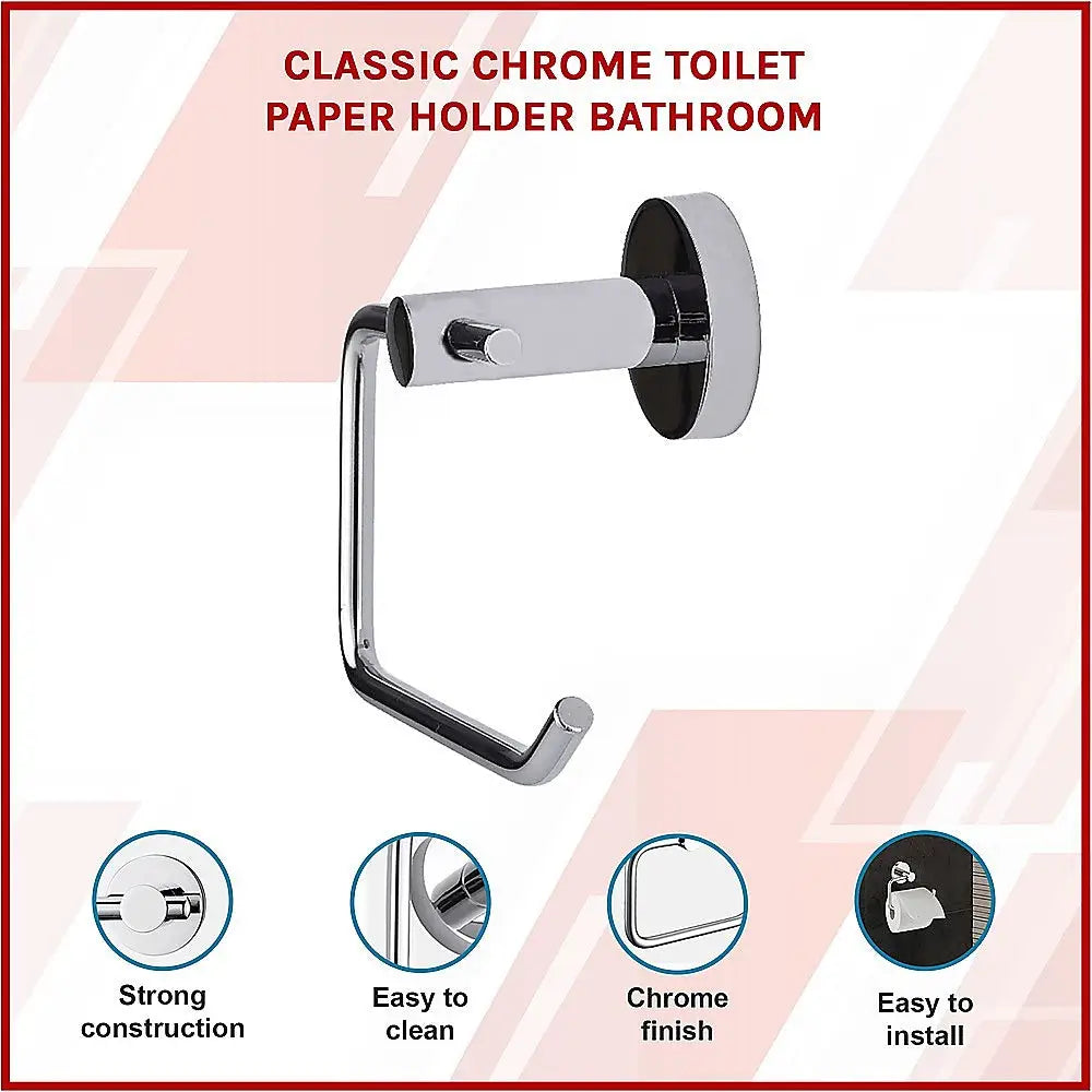 Classic Chrome Toilet Paper Holder Bathroom - Home & Garden > DIY > Kitchen & Bathroom DIY