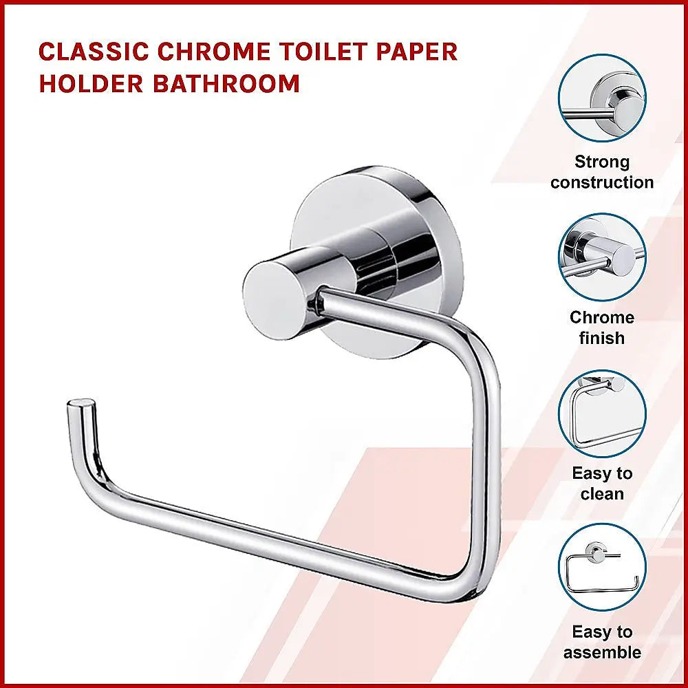 Classic Chrome Toilet Paper Holder Bathroom - Home & Garden > DIY > Kitchen & Bathroom DIY