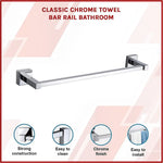 Classic Chrome Towel Bar Rail Bathroom - Home & Garden > DIY > Kitchen & Bathroom DIY
