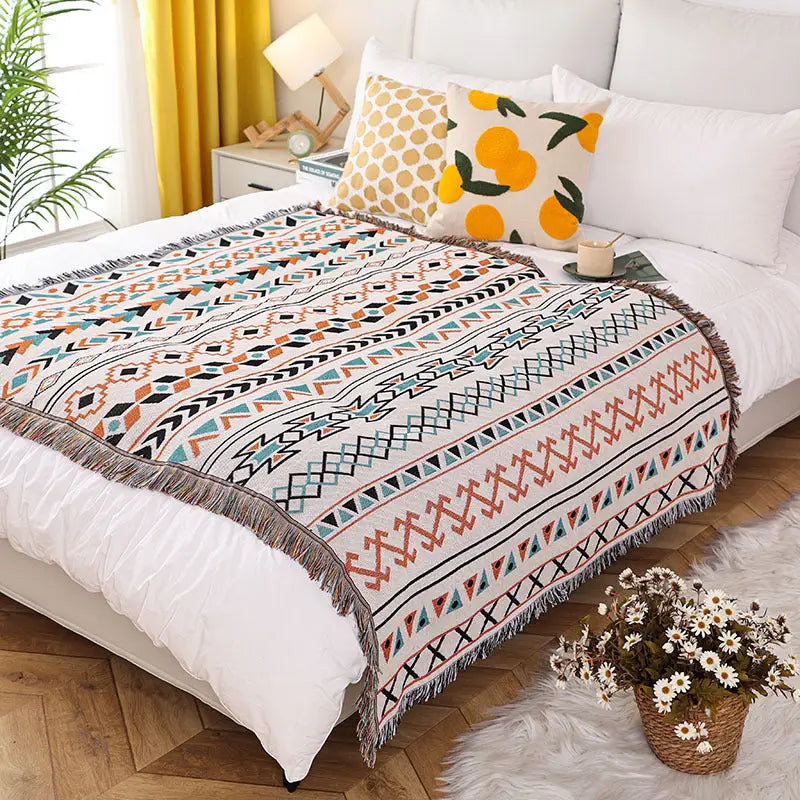 Claude Monet INS-Style Illustrated Line Blanket - Multi-Use Design - Home & Garden > Bedding > Blankets & Throws