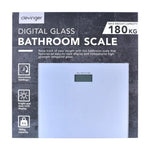 Clevinger Silver Digital Glass Bathroom Scale Max Capacity 180KG - Home & Garden > Scales > Bathroom Scales