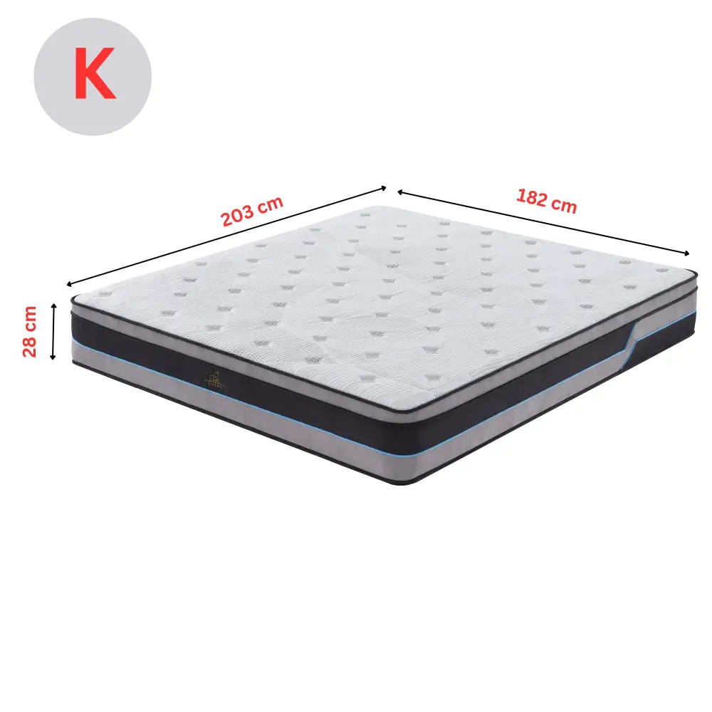 Cloud Dreams King Size Pocket Spring Luxury Plush Top 28cm Mattress - Furniture > Mattresses