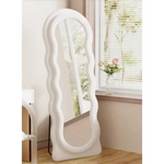 Cloud Wavy Velvet Free Standing / Wall Mirror - Home & Garden > Decor > Mirrors