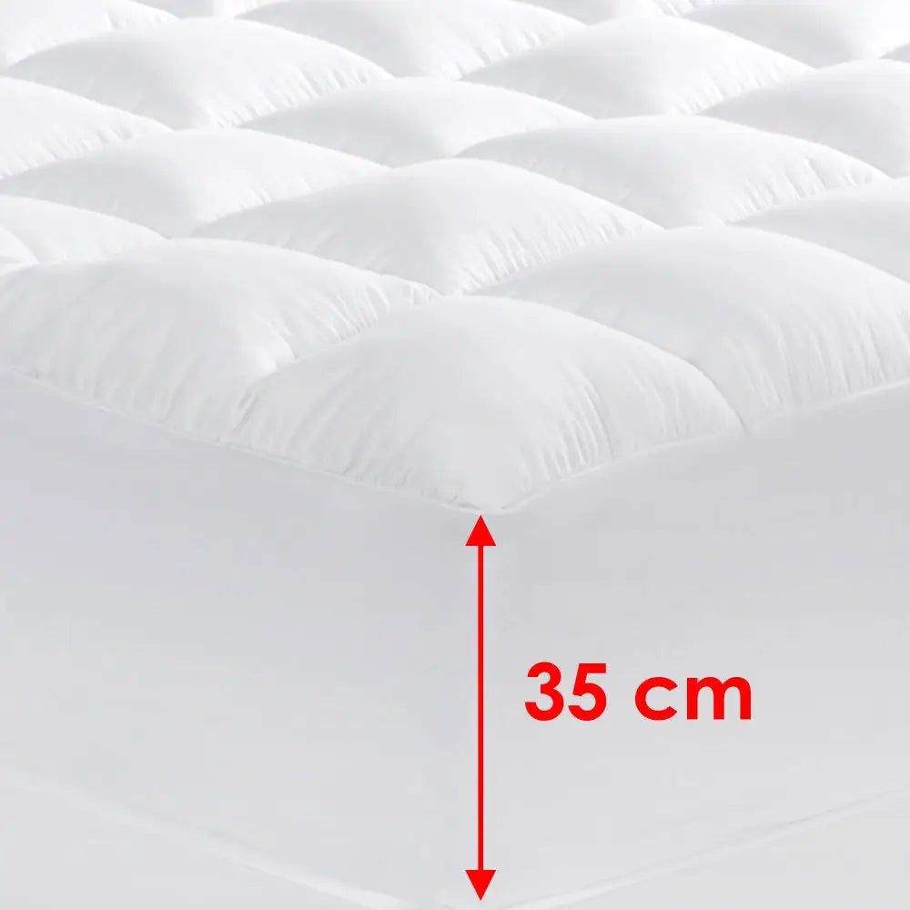 Cloudland 1000GSM Memory Resistant Microball Fill Mattress Topper Super King - Home & Garden > Bedding