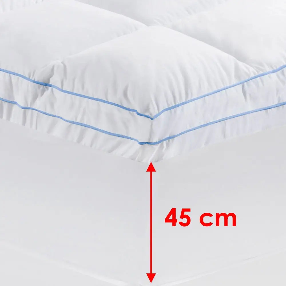 Cloudland 750GSM Memory Resistant Microball Fill Mattress Topper King Single - Home & Garden > Bedding