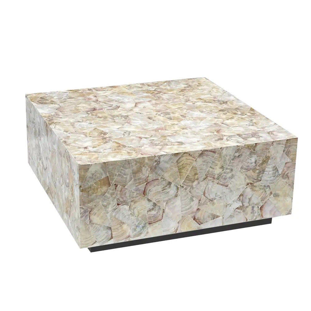 CLUSTER MOTHER OF PEARL HAND MADE COFFEE TABLE - Furniture > Living Room > Coffee Tables